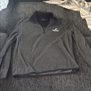 Nautica Charcoal Quarter-Zip Sweater